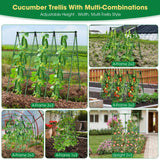 MQHUAYU 51"x 53" Cucumber Trellis for Raised Bed,Adjust A-Frame Trellis