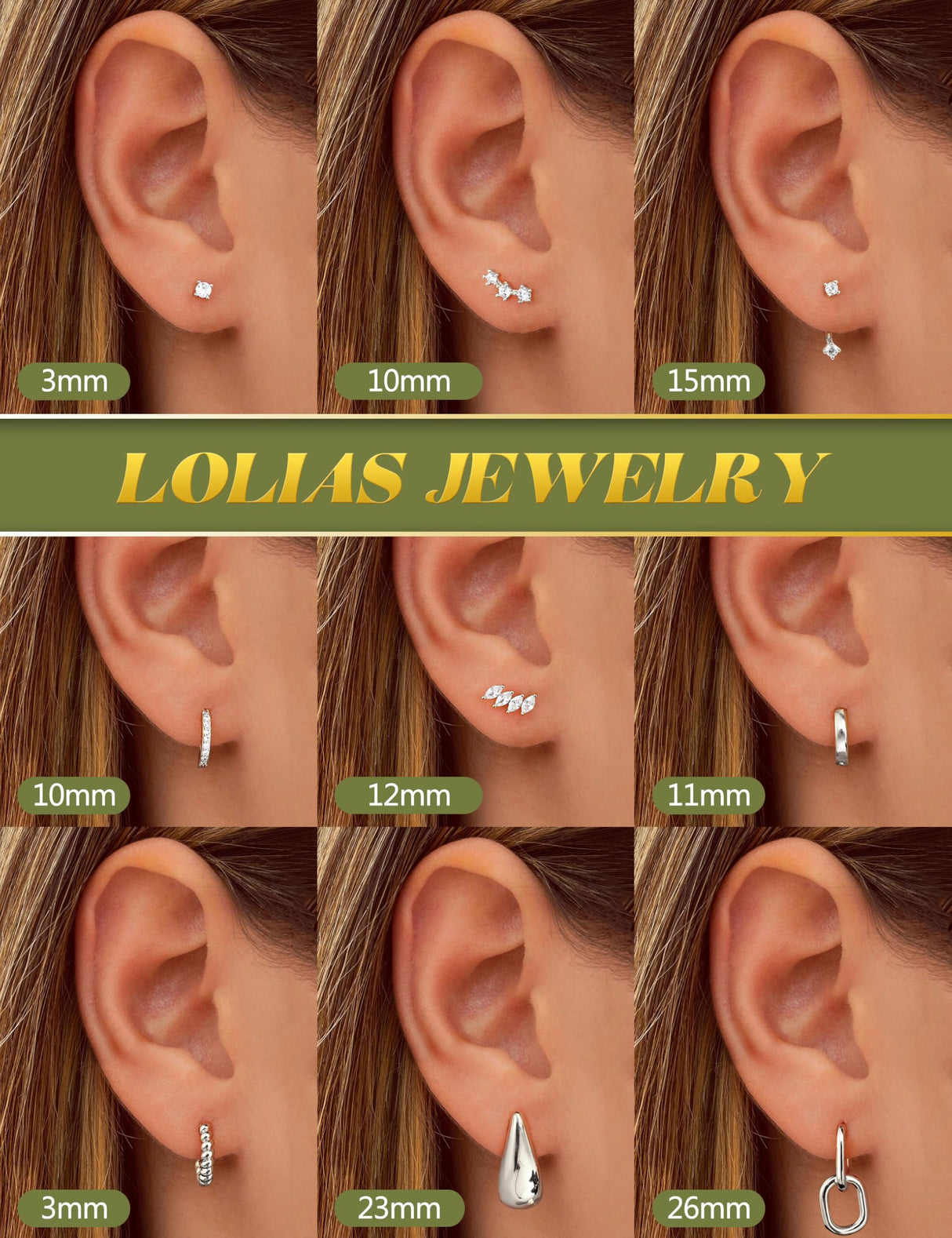LOLIAS 9Pairs Hypoallergenic 14K Gold Plated Hoop Earrings Set for WomenLightweight Huggie Small Hoops Pearl Dainty Stud Hoop Earrings for Gift Silver Double Hoop Silver A