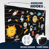 BONNYCO Solar System for Kids with 61 Felt Planet Figures, Montessori Toys