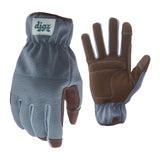 DIGZ Duck Canvas Utility Gardening Gloves for Women | Heavy-Duty Canvas + Reinforced Protection | Large Size, Breathable Durable Fit for Planting, Yard Work & Outdoor Tasks