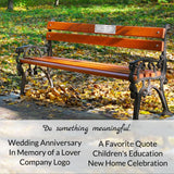 signxuni Custom Bench Plaques - Memorial Plaques for Outdoors 6 x 2.5 Inch