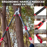 HAUTMEC Anvil Loppers for Tree Trimming Heavy Duty, Extendable 27-37'' Garden Loppers with Compound Action System, 2" Cutting Capacity, Labor-Saving Tree Trimmer for Yard, Lawn Branch Cutter