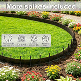 3 Inch x 50FT Garden Edging Border,Landscaping with 75pcs Spikes