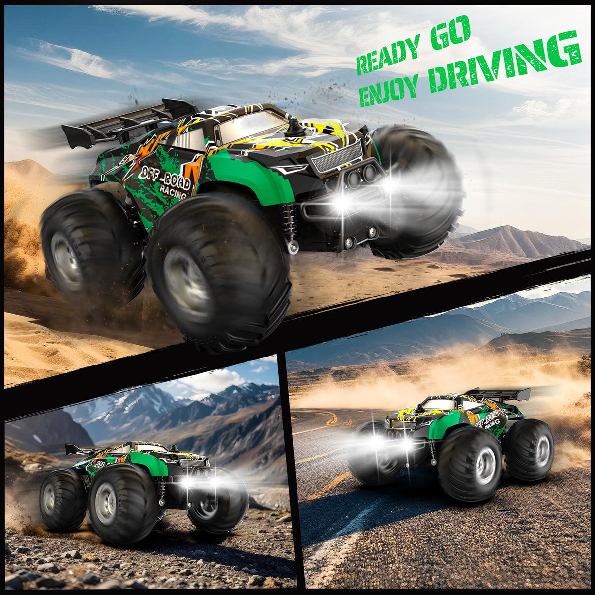 Barlisam Remote Control Car Sturdy All-Terrain RC Truck for Kids Christmas