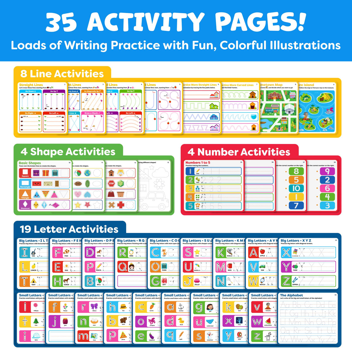 Preschool Workbook - Letter Tracing Book for Ages 3-5