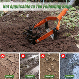 Walensee Rotary Cultivator Garden Tool, 2-in-1 Hand Tiller & Weeder
