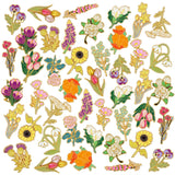 Tondiamo 54 Pcs 54 Pcs Enamel Pins Flower Enamel Pins Brooch, Wildflower