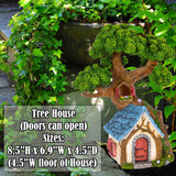 Mood Lab Fairy Garden Figurines - Tree House (8.5" H) - Miniature Decorative House - Outdoor & Indoor Garden Decor