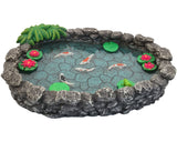 GlitZGlam KOI Miniature Pond for Fairy Garden - Enchanted Garden Accessories