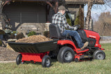 Craftsman Tow Poly Dump Cart for Lawn Tractors and ATVs, 350 lb Load Capacity, 10 Cu Ft Lawn and Garden Utility Trailer