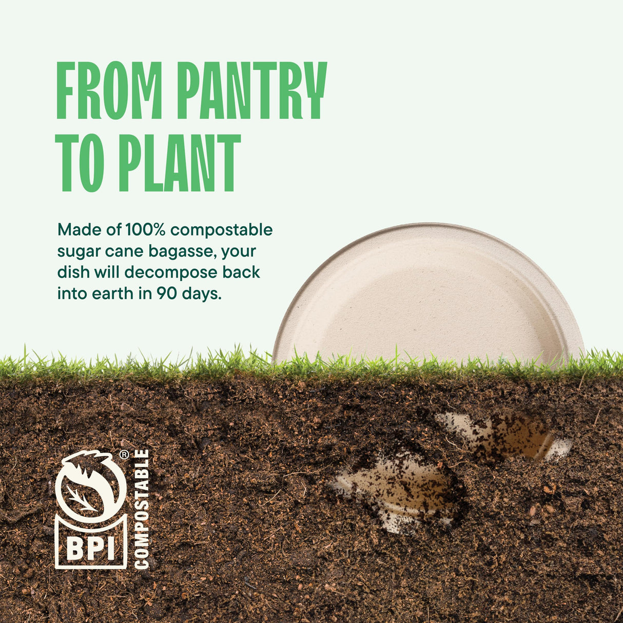 Deep Dish Paper Plates, Heavy Duty Disposable Dinner Plates [125-Pack] 9 Inch Plates - 100% Compostable Eco-Friendly, Biodegradable Sugarcane Bagasse, Natural Brown 9" Paper Plate Disposable