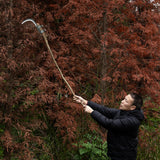Steel Straw Sickle with Replaceable Wooden Handle Function, Manganese Steel Blade, Handheld Gardening Tools Multipurpose Gardening Weeding Grass and Farming Portable Safety Sickle
