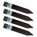 TIKI Metal Torch Stakes 4-Pack, Durable & Weather-Resistant Torch Holders for Bamboo & Metal Poles, Easy-to-Install Outdoor Torch Accessories for Patio, Lawn & Garden, 10.75-Inch Black