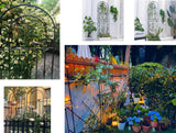 Macteyia 2 Pack 86.7" H x 19.7" W Metal Garden Trellis with Black Coating, Wire Lattice Grid Panel for Climbing Plants Outdoor Roses Vine Cucumbers Vegetables Flower Support (86.7" H, 2 Pack)