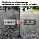 Steel Tamper Tool, Heavy Duty Garden Ground Steel Tamper Tool Kit Long Handle 58 Inch, 8x8” Square Dirt Hand Tamper Landscaping Garden Tools for Leaving Soil, Sand, Gravel, Asphalt, Driveway