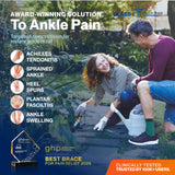 Modvel Foot & Ankle Brace Socks for Sprained Ankle Compression Sleeve - Plantar Fasciitis Relief Brace, Foot Support for pain Women & Men - Tendonitis & Arthritis Feet Sleeve, Stabilizing Ankles Wrap