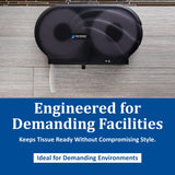 SJMR4090TBK - San Jamar Oceans Twin 9amp;quot; JBT Toilet Tissue Dispenser