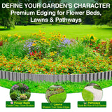 MIXC Corrugated Metal Garden Edging, Landscape Border for Lawn, Flower Bed & Paver (Silver, 8 Inch × 25FT)