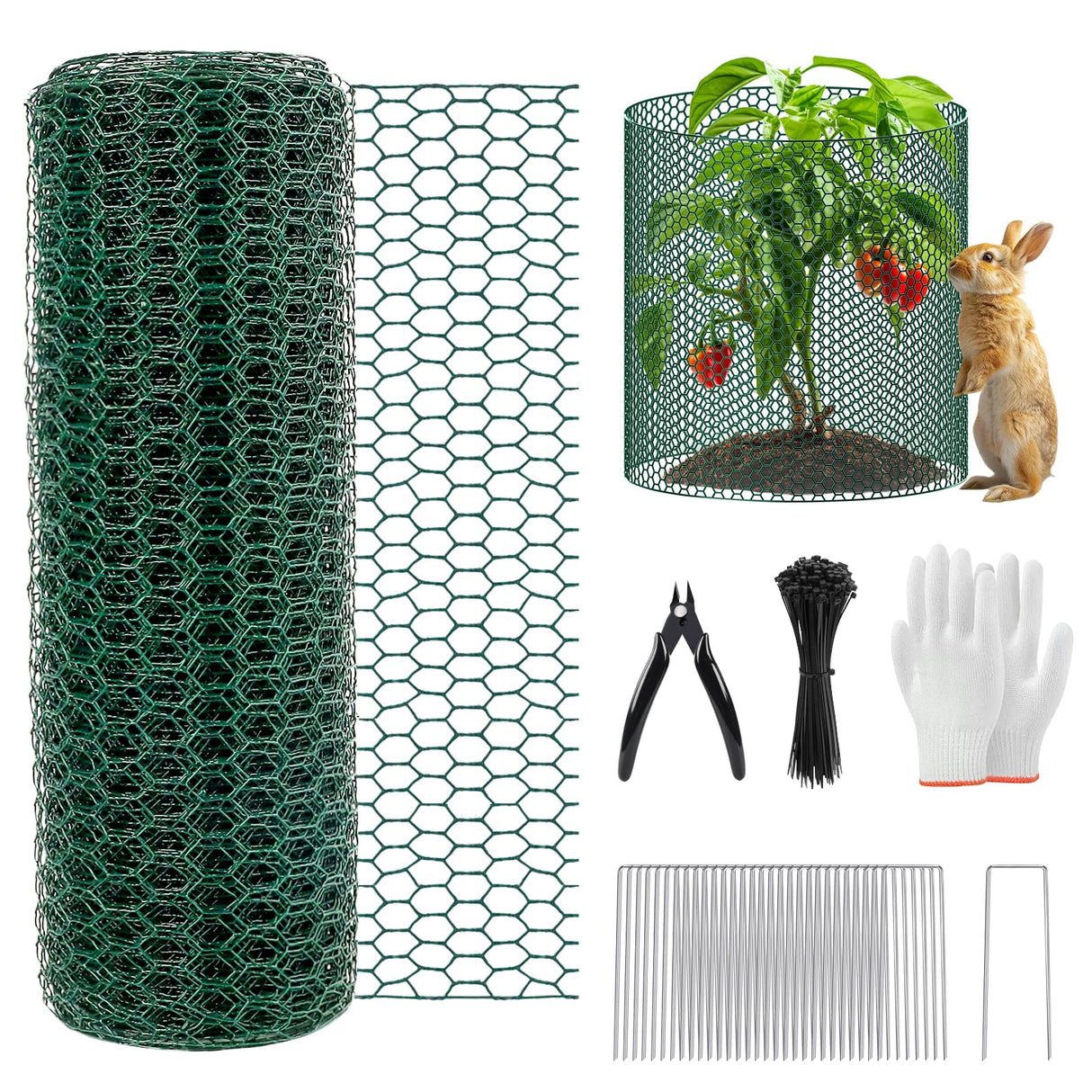 33Ft x 24In Plant Protectors from Animals, Plant Cages for Outdoor Plants