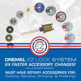 Dremel 160-Piece Rotary Tool Accessory Kit with EZ Lock Technology - 1/8" Shank - Cutting Bits, Polishing Wheel and Compound, Sanding Drums & Disc (710-08)