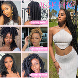HLSK Afro Kinkys Bulk Human Hair 20Inch 45g±5g/Pack for Dreadlock Extensions,Repair Locs, Twists and Braids Afro Kinky Curly bulk 100% Human Hair Natural Black Color
