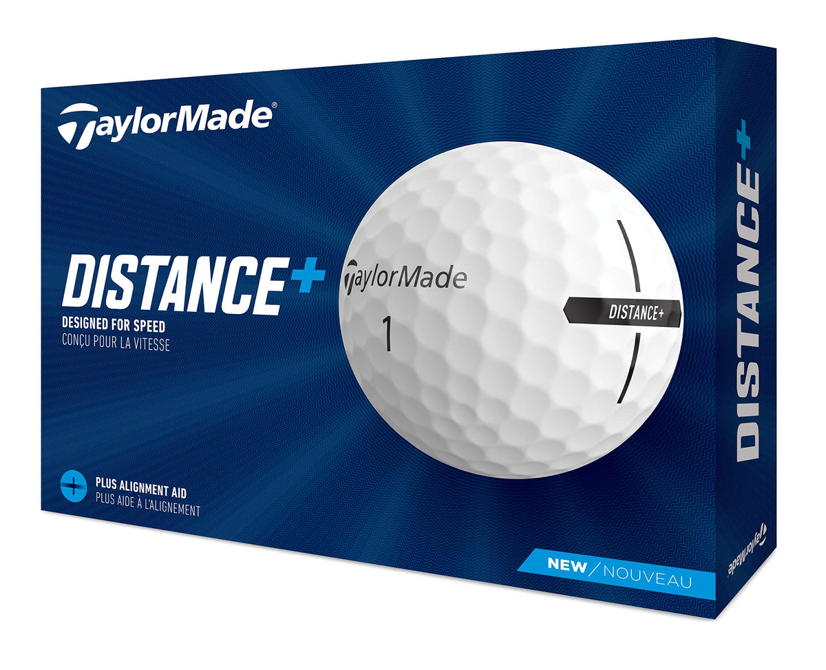 TaylorMade Golf 2021 Distance + Golf Balls White One Dozen