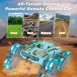 ZMMB 8 Wheel RC Stunt Car with Gesture Control, Spray & LED Lights, Double-Sided Off-Road Vehicle for Boys & Girls Ages 6-14, Ideal Christmas & Birthday Gift