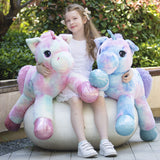 Tezituor 43in Giant Unicorn Stuffed Animal, Rainbow Pink Stuffed Unicorn Toys for Girls and Women, Big Unicorn Plush Gifts for Valentines Day, Christmas, Birthday, Party and Decorations