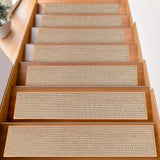 FlowaFoli Stair Treads for Wooden Steps Indoor,8" X 30" (15 in Pack) Stair Treads Non Slip, Machine Washable for Kids Elders and Pets,Beige