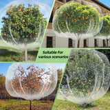 2PCS Large Fruit Tree Netting with Drawstring and Zipper, 6 x 6.6FT Blueberry Bush Netting Cover, Garden Bird Netting Plant Cover for Protect Plant Fruit Flower from Birds, Bugs, Cicadas, Insects