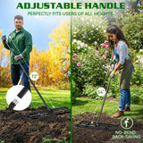 Housolution 32"x10" Lawn Leveling Rake with Serrated Edge & Smooth Plate