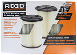 Ridgid VF4200 Genuine Replacement 1-Layer Everyday Dirt Wet/Dry Vac Filter for Ridgid 5-20 Gallon Vacuums (2 pack VF4000)
