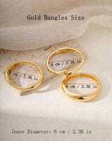 Solistra 3Pcs Gold Bangles Bracelets for Women,14K Gold Plated Hinged Opened Chunky Thick Gold Bracelet Stack Cuff Bracelets Statement Jewelry Set for Women