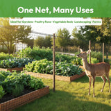 Deer Fence for Garden 4ftx50ft, Plastic Mesh Garden Fencing with Pre-Strung Reinforced Edge, Durable Temporary Fencing, Animal Barrier Fence, Ideal Safe Netting for Poultry, Fruit & Plant Protection