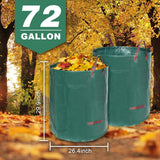 72 Gallon 3 Pack Reusable Yard Waste Bags for Lawn & Garden