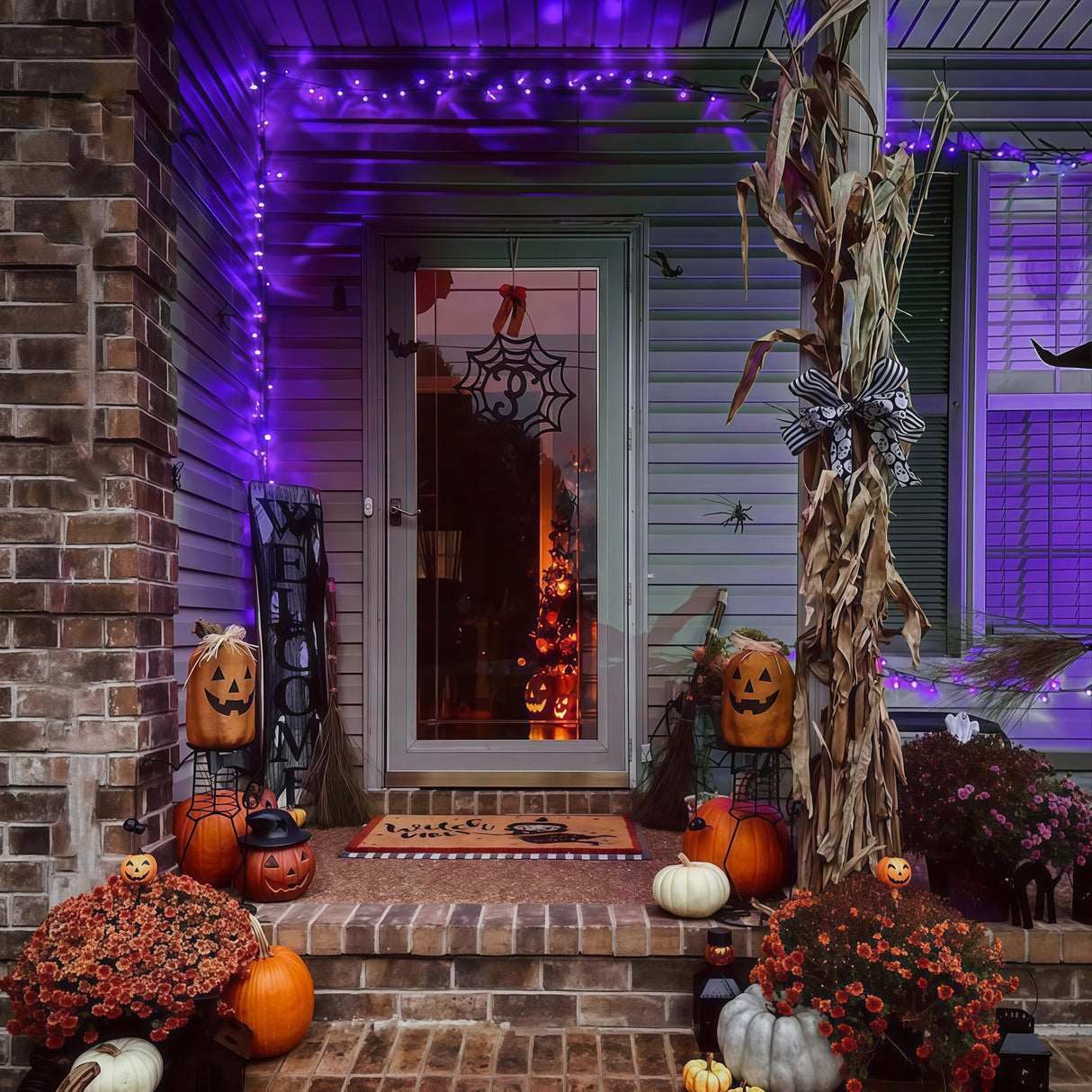 JMEXSUSS 200 LED 66ft Purple Halloween Lights, Connectable Halloween String Lights Plug in, 8 Modes Outdoor Christmas Tree Light for Patio Party Indoor Christmas Ceiling Room Decor