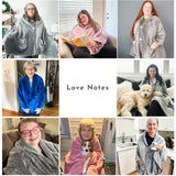 Premium Double Layer Poncho Blanket -No Sleeves Easy On Easy Off- Drape and Go- Top Christmas Gifts for Grandma, Gift for Mom and Elderly Women (Silver Grey)
