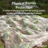 AlpineReach Garden Netting Ultra Fine Mesh 10 x 34 ft - Durable Protection Barrier Net Cover for Vegetable Plants Fruits Flowers Crops Greenhouse Row Cover Raised Bed
