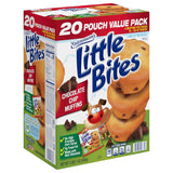 Entenmann's - (4 pack) Little Bites Assorted Muffins, 80 individual packs, (20 ct each), Mini Muffins, 138 oz Variety Pack – (20) Chocolate Chip, (20) Fudge, (20) Blueberry, (20) Party Cake