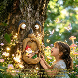 tree faces decor outdoor,tree faces,tree decorations outdoor,with gnomes