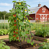 Garden Trellis for Cucumbers, 50 x 16 Inch Adjustable A-Frame Plant Support for Climbing Plants Outdoor, Vegetable, Flowers, Heavy Duty 1cm Metal Vegetable Trellis for Backyard, Raised Bed, Patio