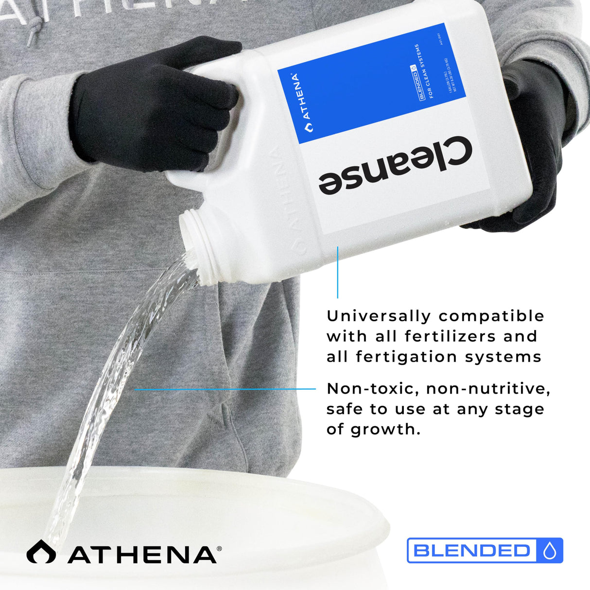 Athena Blended Cleanse Plant-Safe Hydroponic System Cleaner 1 Gallon
