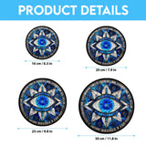 365CUSGIFTS Evil Eye Stained Glass Sun Catcher with Mountain Stained Glass Window Hanging, Suncatchers for Windows Hanging, Lavender Wall Decor, for Women/Friends/Lover