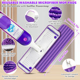 Microfiber Spray Mops for Floor Cleaning - SEVENMAX Dry Wet Floor Mop with Sprayer 3 Washable Pads fit Swiffer Powermop for Hardwood Laminate Tile Wood Vinyl Ceramic Home Kitchen Cleaning