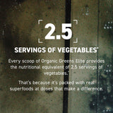 Kaged Organic Greens Elite | Berry | Superfood and Greens Powder with Apple Cider Vinegar, Adaptogen, Prebiotics, Vitamins & Minerals | 30 Servings