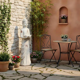 Ultym 42" Buddha Outdoor Statue with Birdfeeder, Extra-Large Buddha Figures