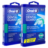 Oral-B Nighttime Dental Guard – Less Than 3-Minutes for Custom Teeth Grinding Protection with Scope Mint Flavor – Made in an FDA Audited USA Facility (2 Pack)