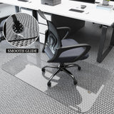 KAISLE Office Chair Mat for Carpet Floor, Plastic Rolling Chair Mat for Carpeted Floors, Computer Desk Chair Floor Mats, 48 x 30 Inch Rectangle Clear Heavy Duty Floors Protector 0.14 Inch Thick