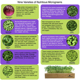 Microgreens Kit Refills with 9 Plant Mats & 9 Types of Seeds for ZestIGreens Microgreens Starter Kit