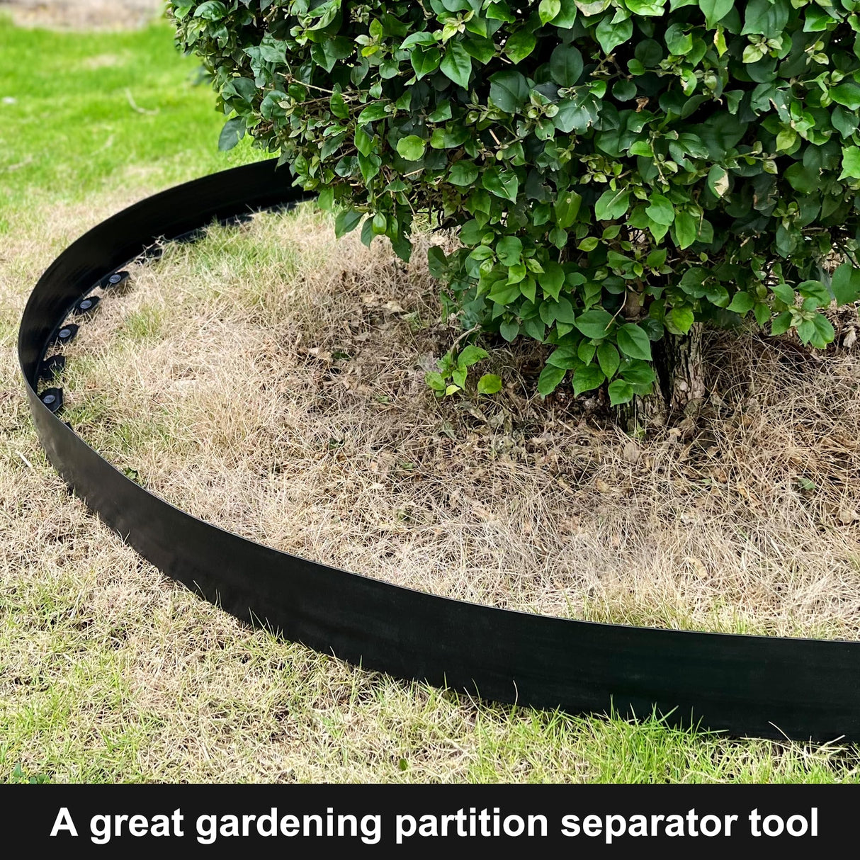 RLINGX Landscape Edging No Dig 4 inch Tall 33FT Garden Edging with 30 Spikes, Landscape Edging Border for Landscaping, Lawn, Flower Beds, Grass and Yard (4inch 33ft)